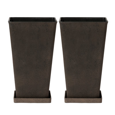 Amimma Self-Watering Rectangular Tall Planters