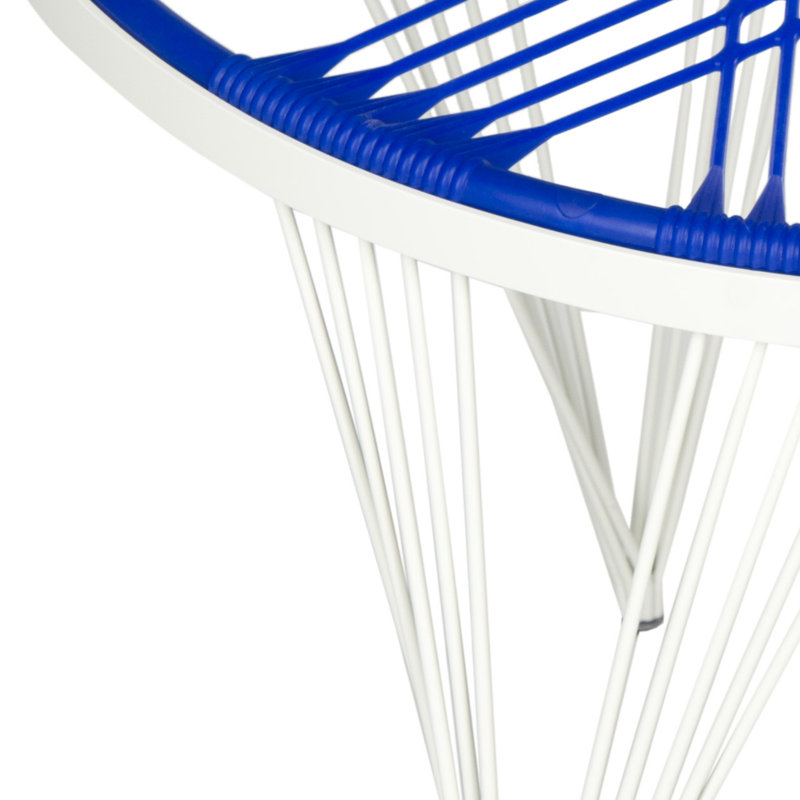 Outdoor Stevie Papasan Chair, Blue/White