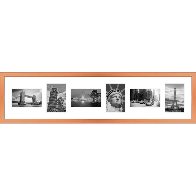 Atene Wood Picture Frame with Mat, Copper