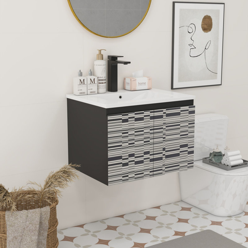 Meuble-lavabo flottant avec lavabo