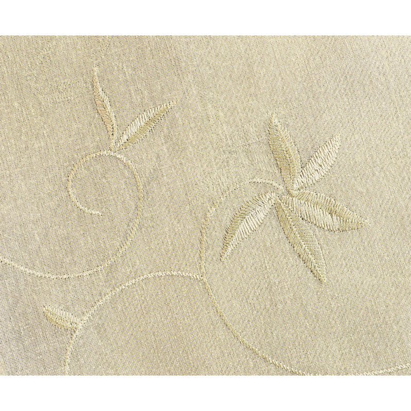 Elland Polyester Semi Sheer Curtain Single Panel, 52" x 54", Ivory