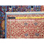 Tapis bleu en laine nouée à la main de 6 pi x 8 pi 7 po à teinture végétale 200 kpsi D1A4C873E63F431AA72503CB2480644E
