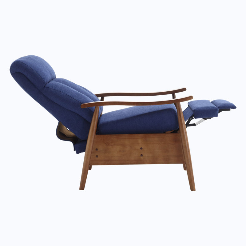 Fauteuil inclinable rembourré bamber, Lin bleu