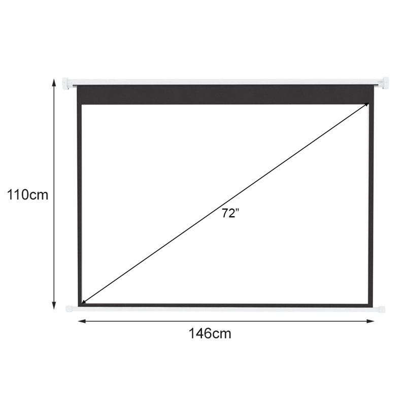 Wayfair Basics™ Electric Projector Screen Projector Screen, 110 cm H x 146cm W x 13cm D