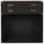 Commode en bois massif 2 tiroirs 28 po Campaign