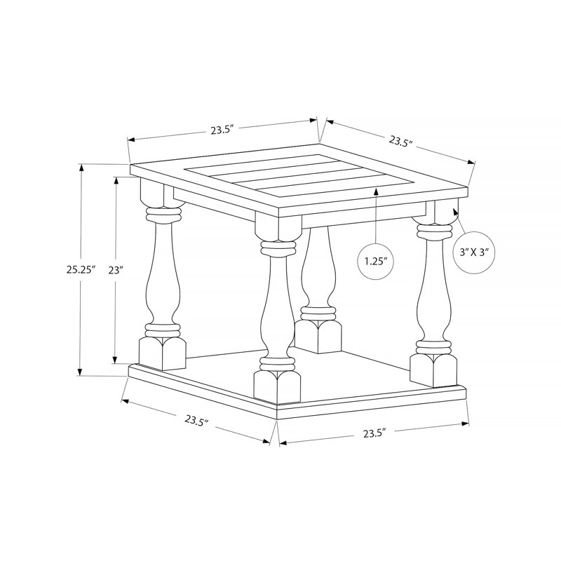 Table d'appoint, 2 niveaux, table de bout, table d'appoint, carré, table de chevet, chambre à coucher, lampe, placage brun, traditionnel