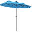 Parasols de 9,7 pi et accessoires en polyester bleu clair avec espace extérieur-373603058