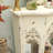 Beige Manufactured Wood Freestanding Fireplace