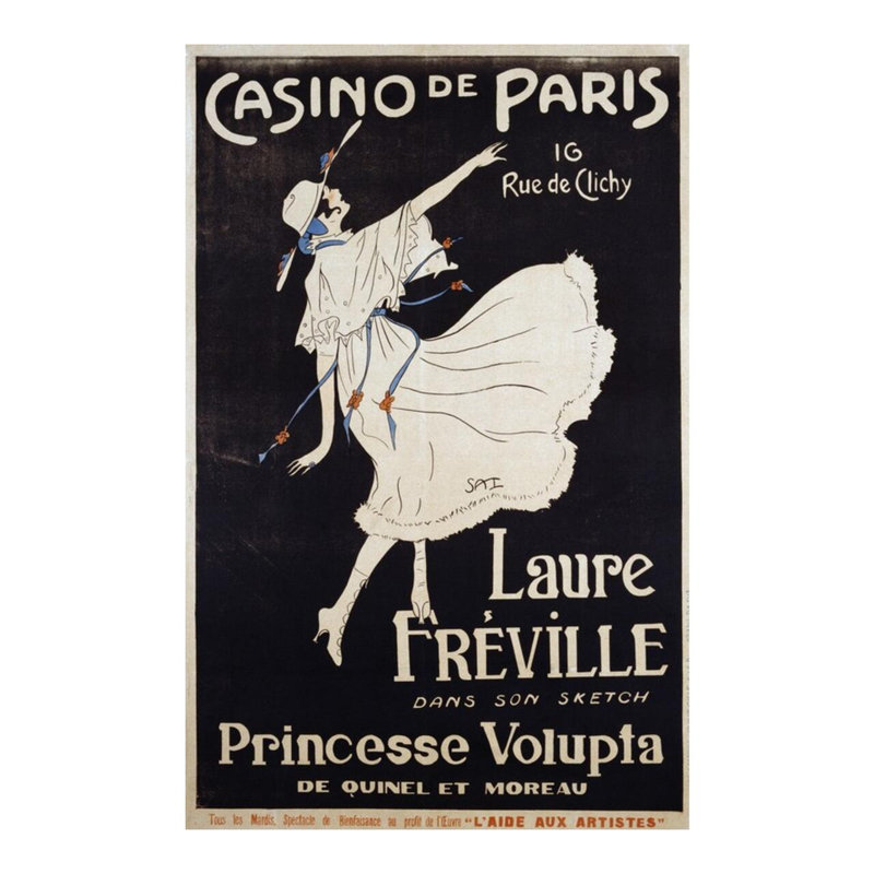 Affiche du casino de Paris Laure Freville par Inconnu - Estampe numérique, H 20 po x l 16 po