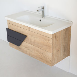 Meuble-lavabo en hêtre 40 po Babylone Oscar