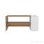 Table basse moderne à deux tons avec tablette ouverte et un grand tiroir