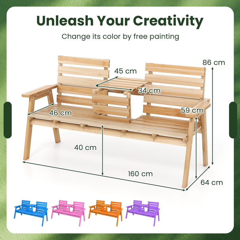 Manufactured Wood Wood Outdoor Bench