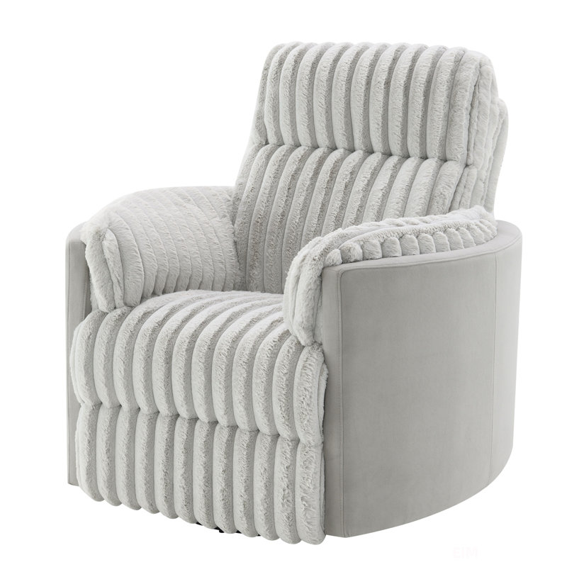 Olita Corduroy Swivel Glider Recliner Chair