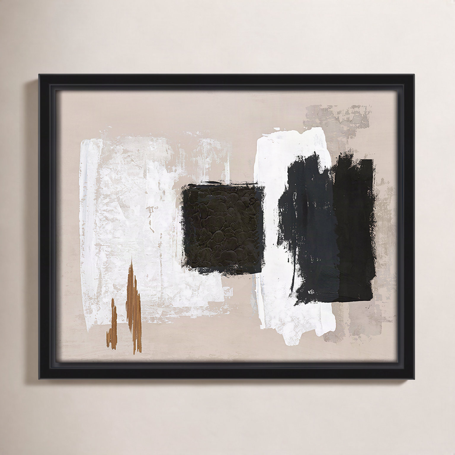 Imone "Golden Slate" Painting, Black, 9.5" H x 11.5" W