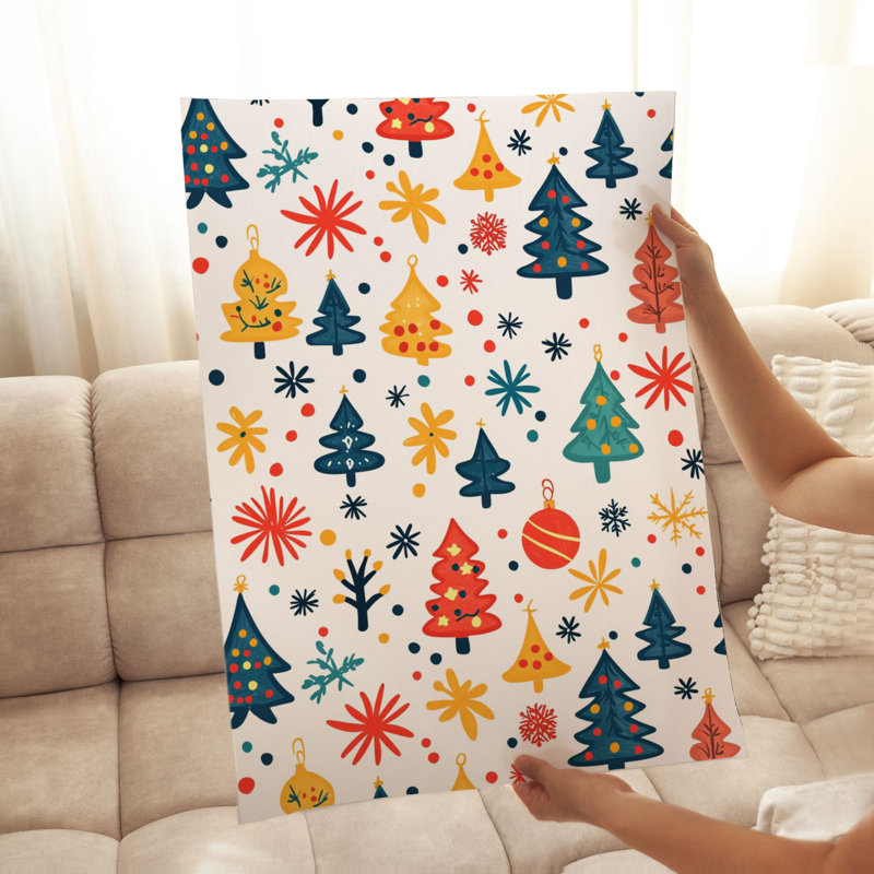 «Holiday Christmas Tree Dreams I», reproduction d'art moderne sans cadre, H 14 po x l 11 po