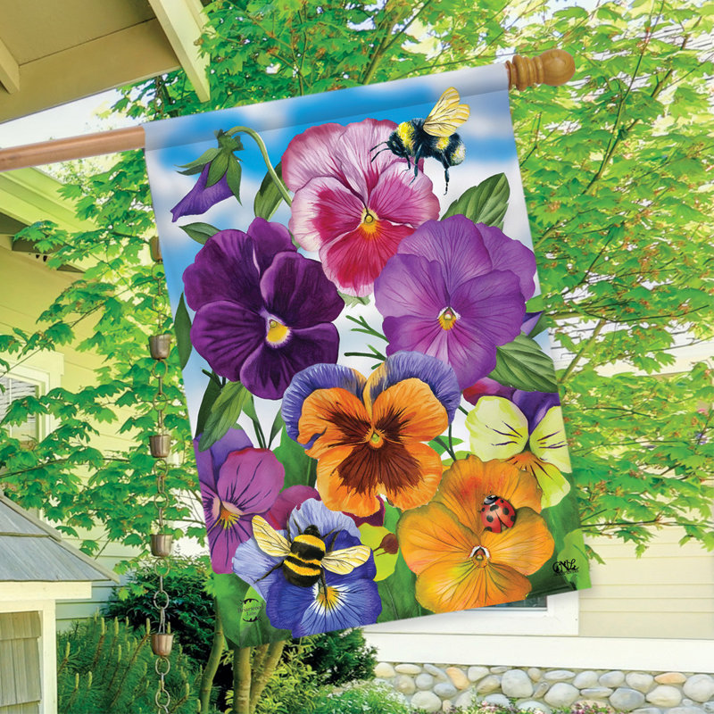Drapeau de maison Pansies