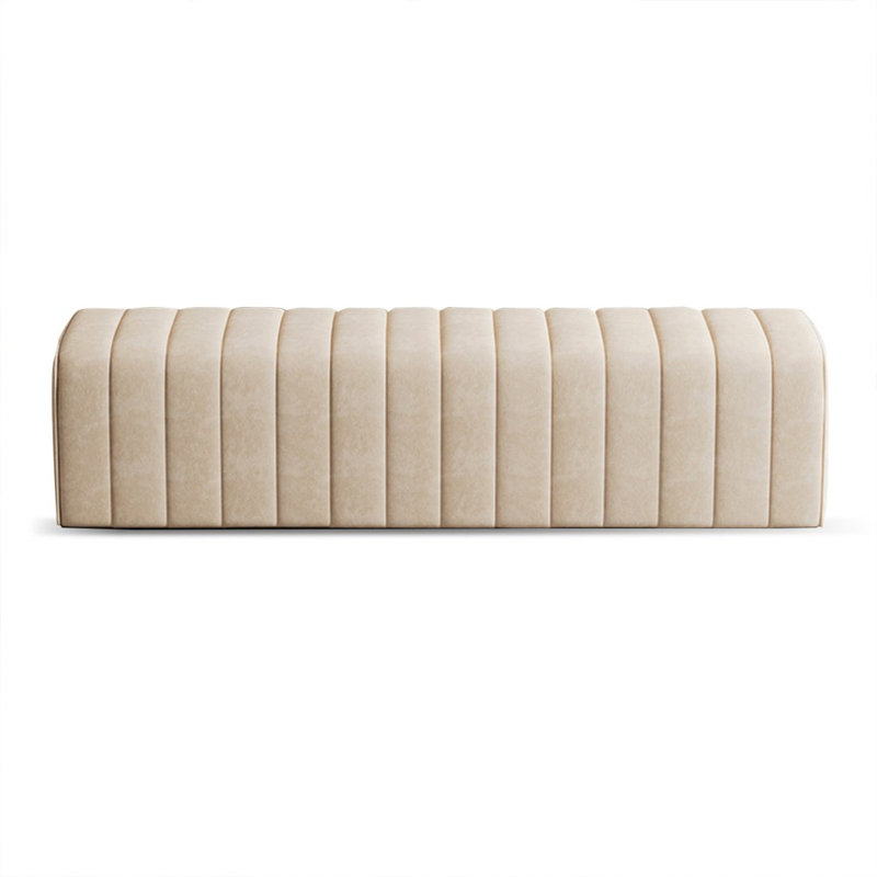 Banc rembourré blanc crème, Blanc crémeux