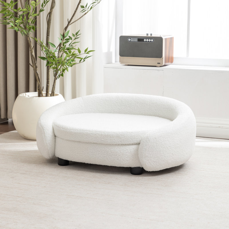 Lit pour chien Malcolm Elegant Rectangle, Blanc