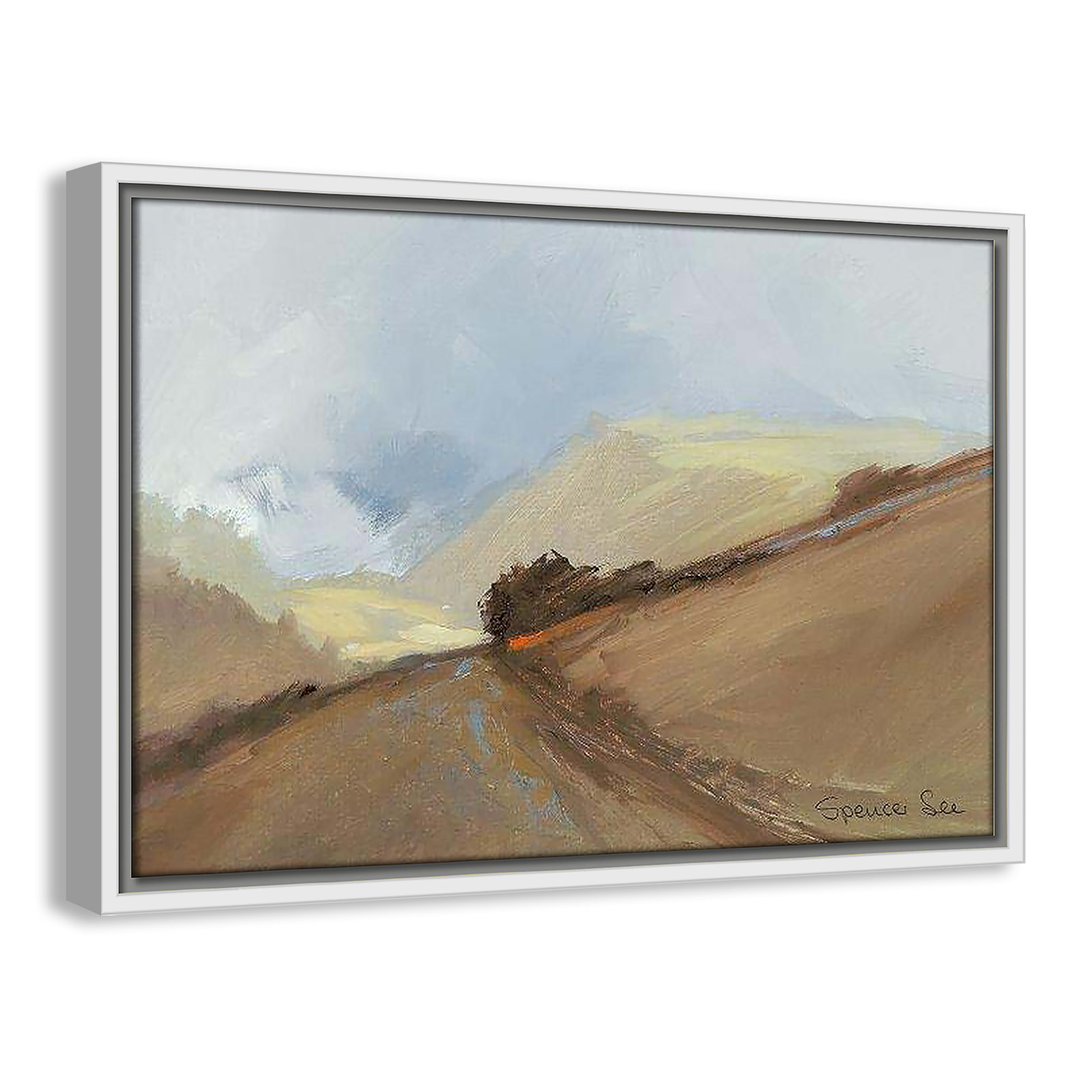 Heaven And Earth II by Spencer Lee, 13.5'' H x 19.5'' W x 2'' D, White Framed