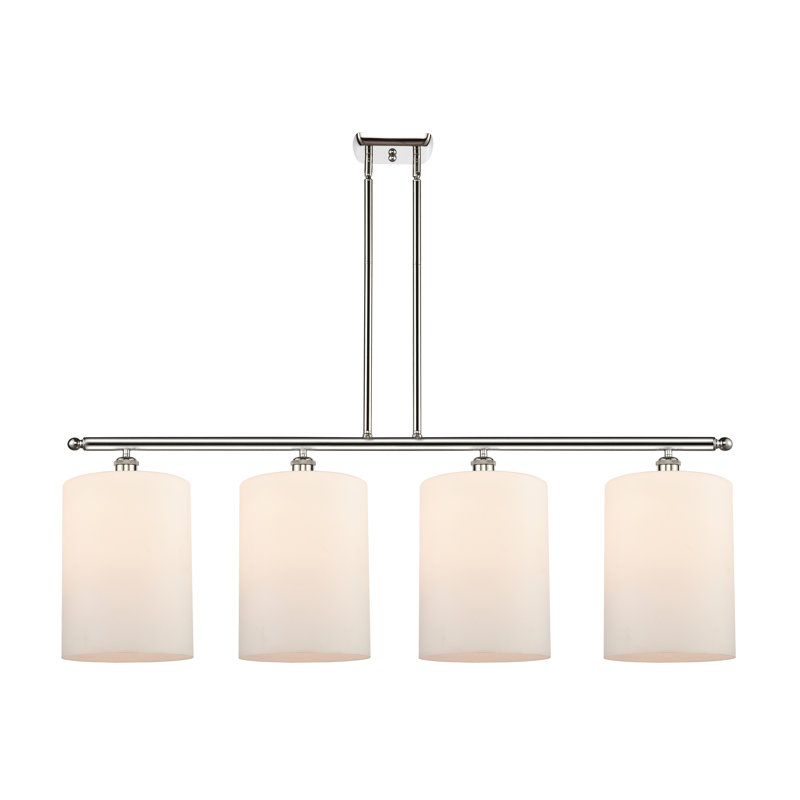 Dublin 4 - Light Pendant, Matte White, Polished Nickel