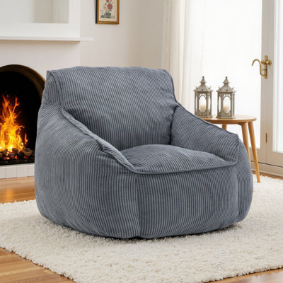 Fauteuil à billes en velours côtelé Compression
