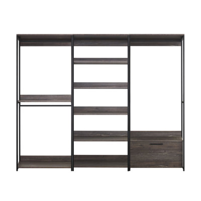 Walk-in en métal thermolaqué avec placard modulaire intérieur spacieux, construction, options de rangement en profondeur, eau et chaleur, tableau Stain Scratch E0