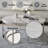 Marthony Zaidee Round Coffee Table in Natural Marble Top and Nickel