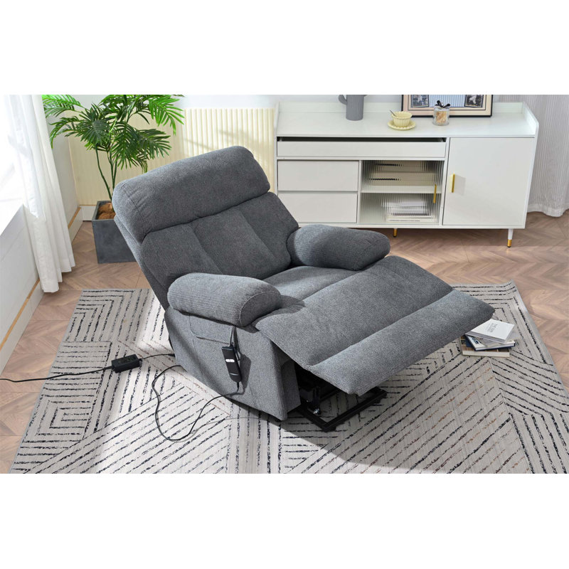 Fauteuil inclinable surdimensionné avec télécommande et poche latérale pour personnes âgées, personnes âgées et cinéma maison