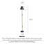 Lampe sur pied en lin et cuivre de style français rétro
