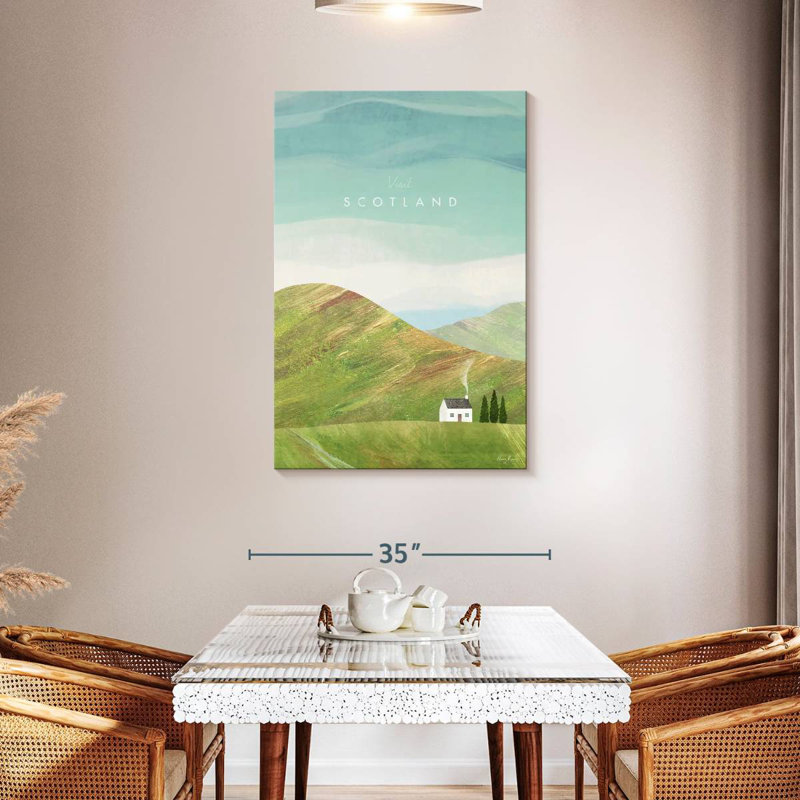 Affiche de voyage rétro Aime Écosse, H 45 po x l 30 po
