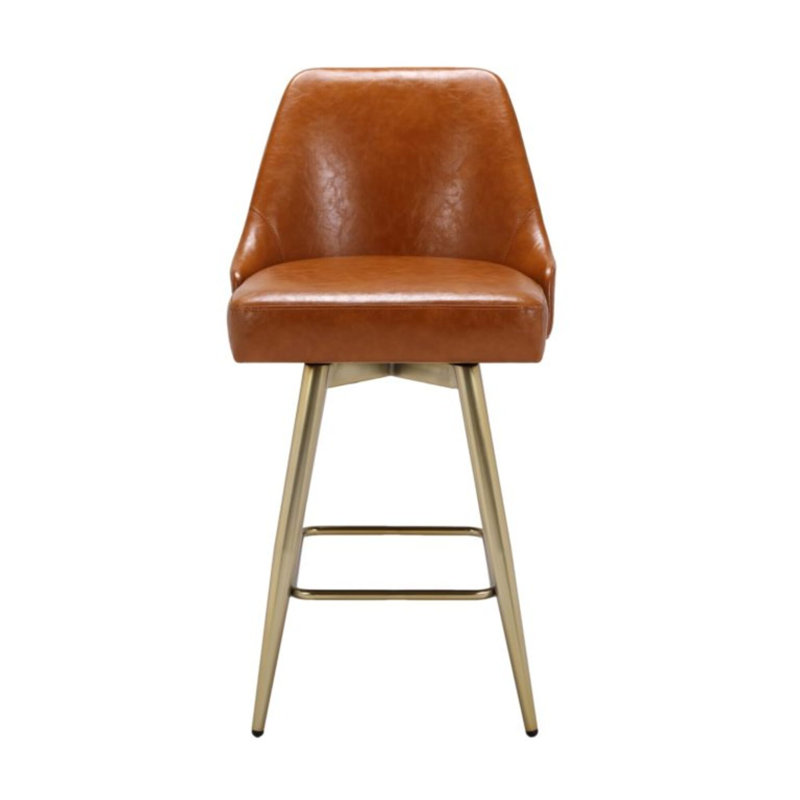 Tabouret Mid-Century, Brun clair