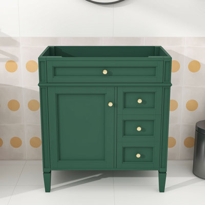 Bathroom Vanity Cabinet without Top Sink, with 2 Drawers, Tip-Out Drawer and Cabinet Door Organizer