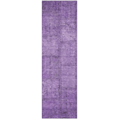 Premium Machine Washable Prisco Purple Rug