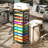 12-Tier Rolling File Cart With Sliding Trays - Wooden Top, Metal Mesh Storage For Office/Home