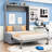Shinpei Murphy Bed Wall Bed with Cushion-683642612-709717718