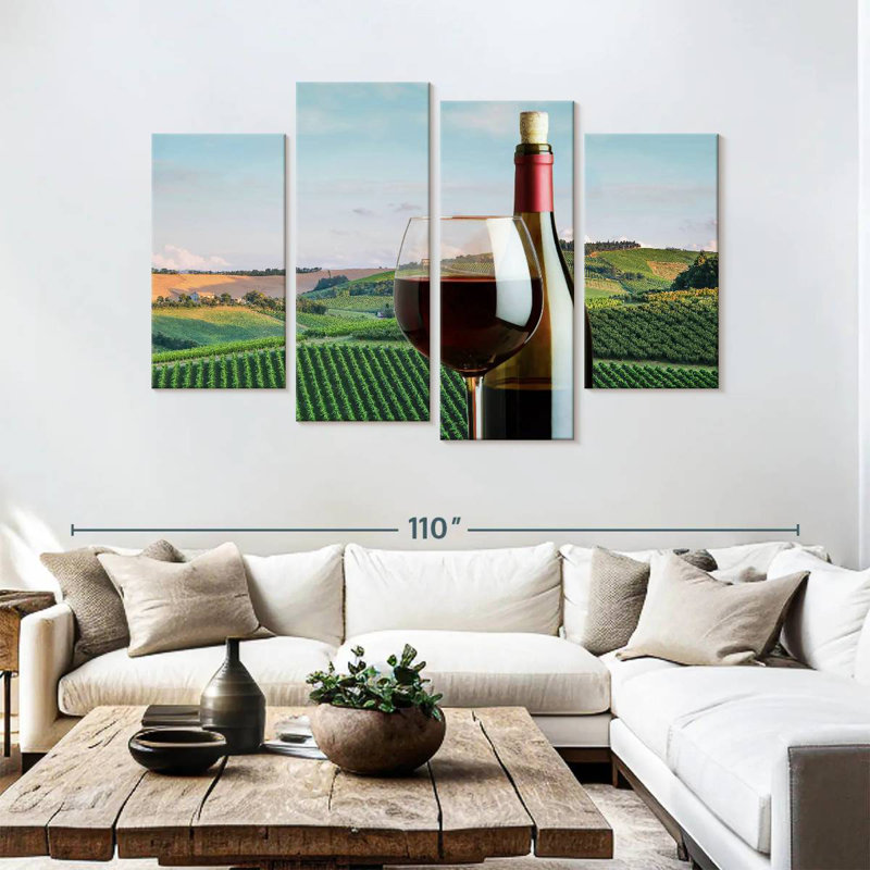 Yarlin Red Wine In Tuscany, 54" H x 84" W