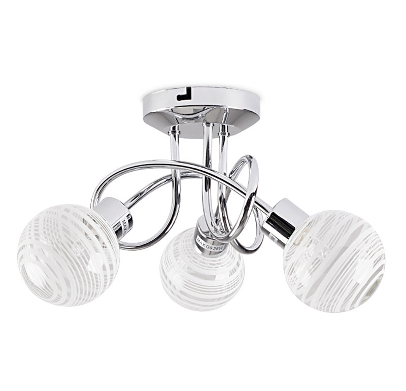 Talhah Glass Semi Flush Mount, No