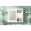 Armoire de rangement 32 po pour salle de bain murale avec miroir et 3 tablettes blanches 32 po