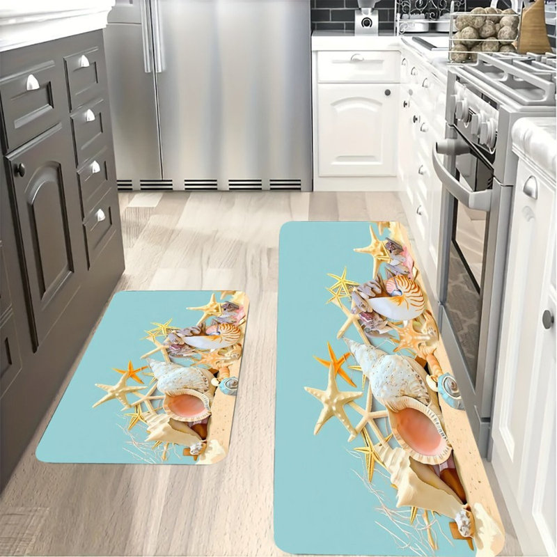 Tapis de cuisine antidérapant 2 pièces