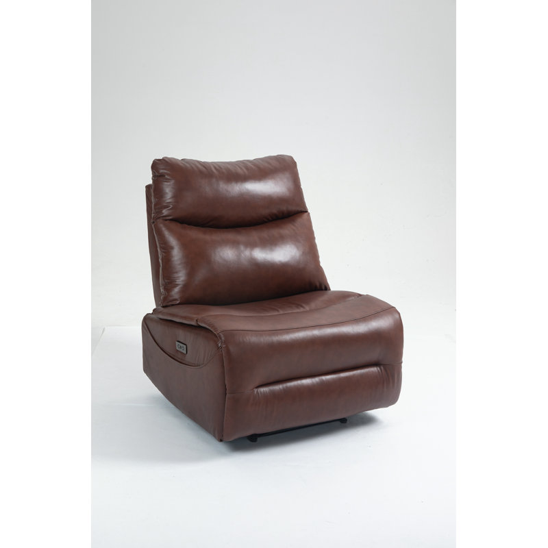 Fauteuil inclinable Zaiyah, Similicuir brun