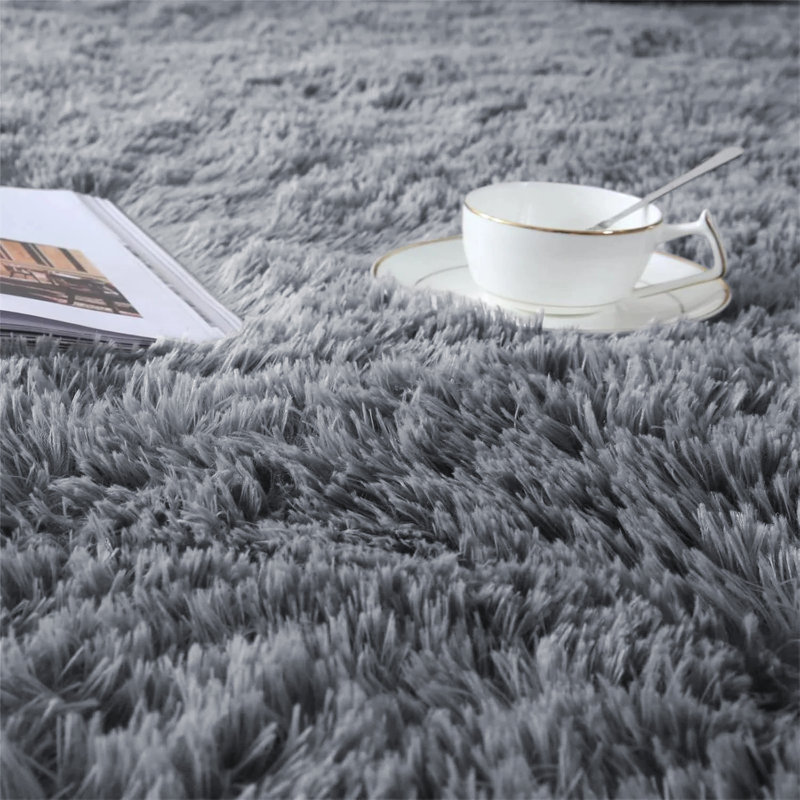 Perryopolis Solid Colour Shag Area Rug, Rectangle 120 x 170cm