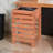 Outdoor Planter With Standing Slatted Design, Natural Brown Fir Wood
