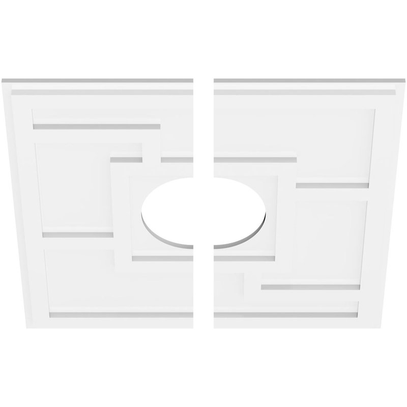 Médaillon de plafond contemporain en pvc de qualité architecturale Knox, H 24 po x l 24 po x P 1 po