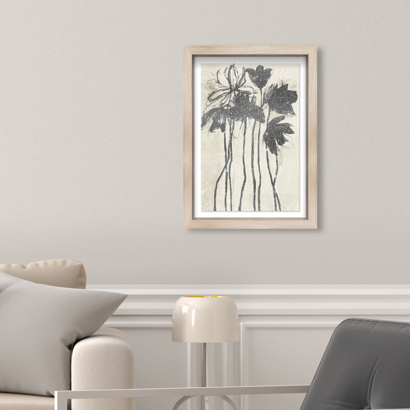 Flower Abstract Studio Shadowbox Floral & Botanical Print by Oliver Gal, Black Frame, 10 x 15, 16.5"H x 11.5"W