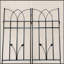 Ensemble de 4 treillis de jardin en métal 71 po x 17,7 po antirouille pour plantes grimpantes