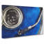 Blue Vinyl Record Painting - Wrapped Canvas-56659389