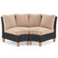 Wicker Outdoor Patio Curved Chair with Cushions