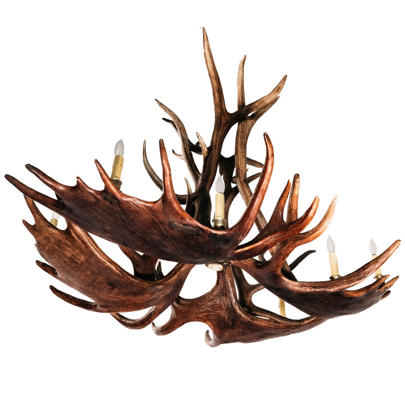 8 - Light Chandelier, Natural Brown