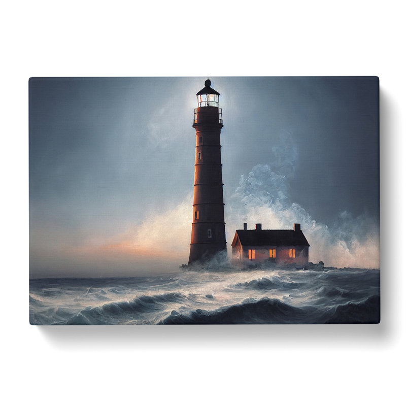 Bright Lighthouse - Wrapped Canvas, 40cm H x 60cm W x 3cm D