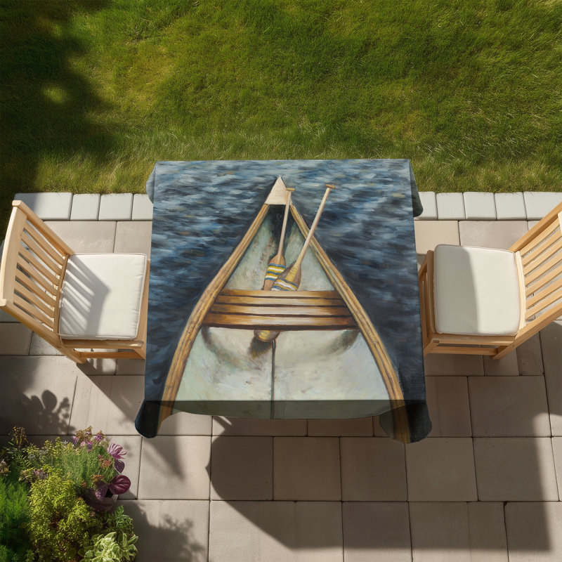 Canoeing on the Lake Tablecloth | Indoor/Outdoor Home Decor